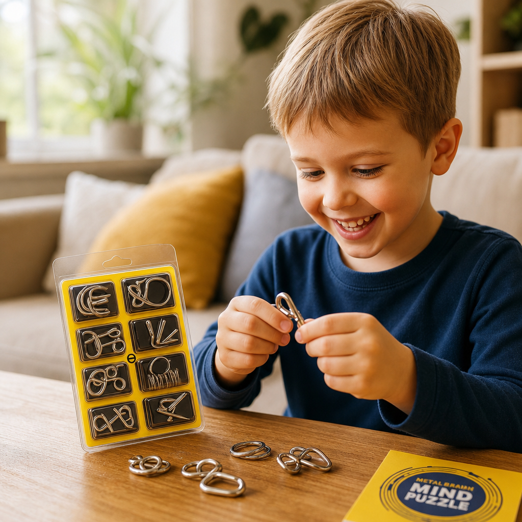 Metal Brain Teaser Puzzle Set