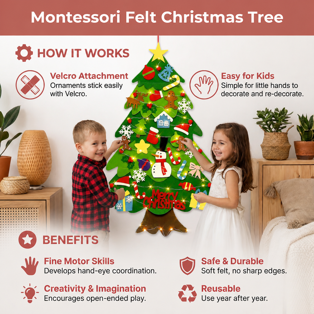 Montessori Felt Christmas Tree