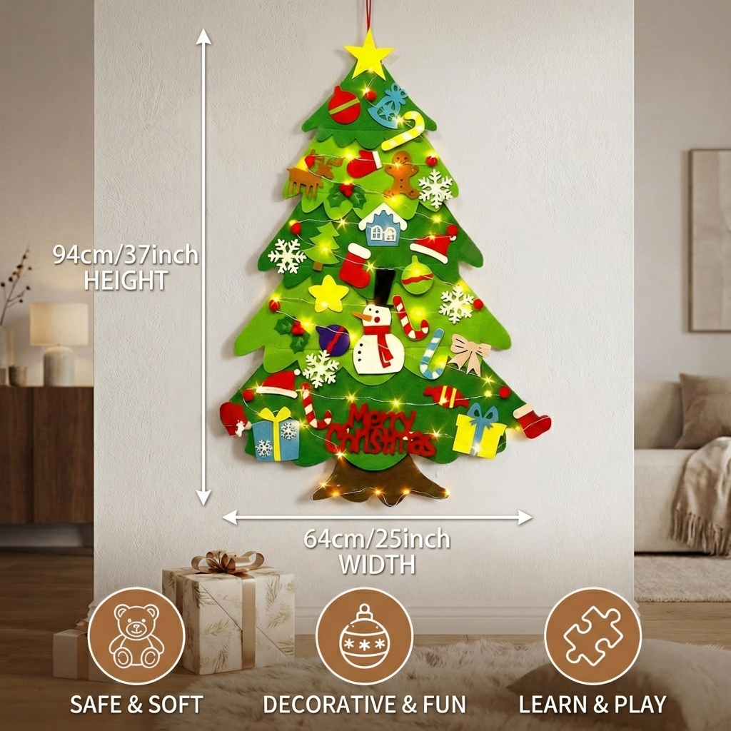 Montessori Felt Christmas Tree