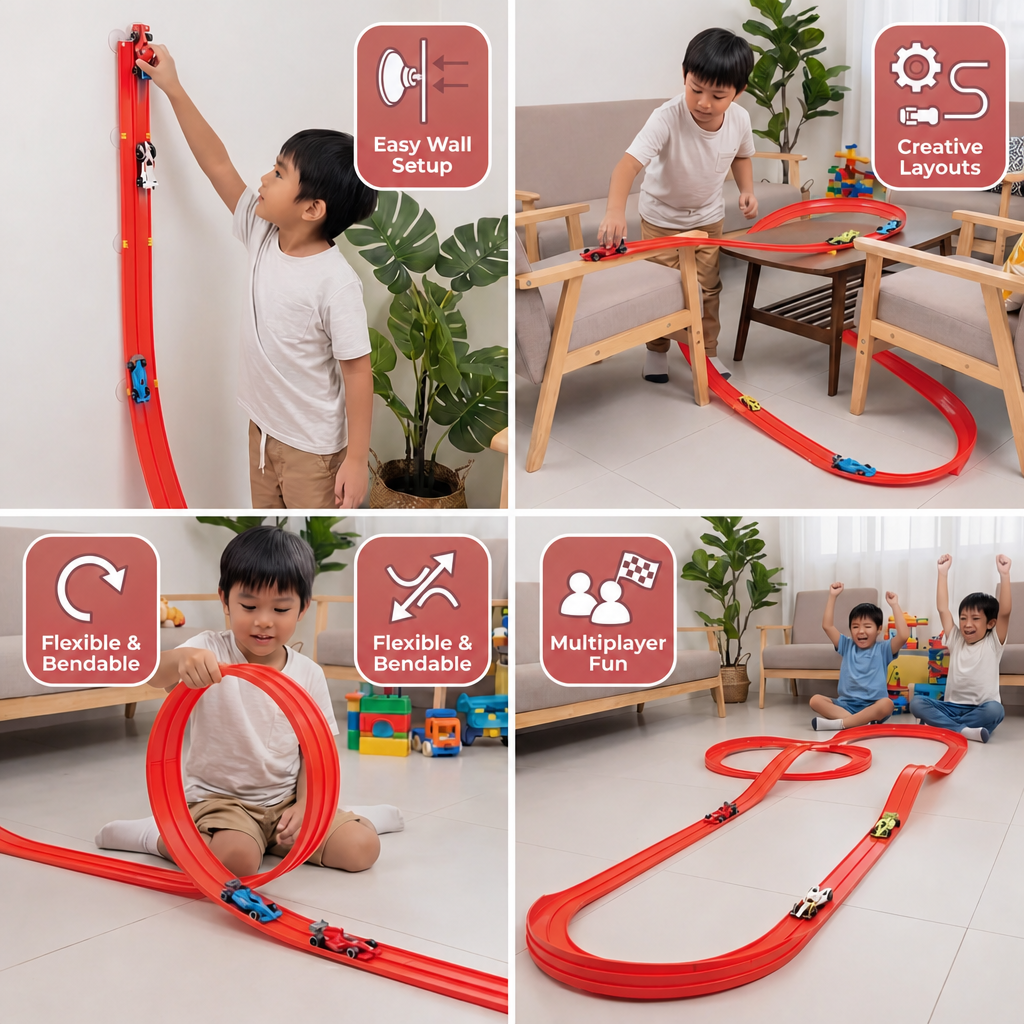 Flexible Glow Racing Track Set
