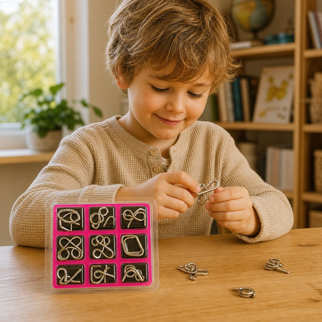 Metal Brain Teaser Puzzle Set