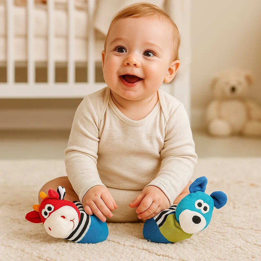 Sensory Rattle Socks and Wristband Set