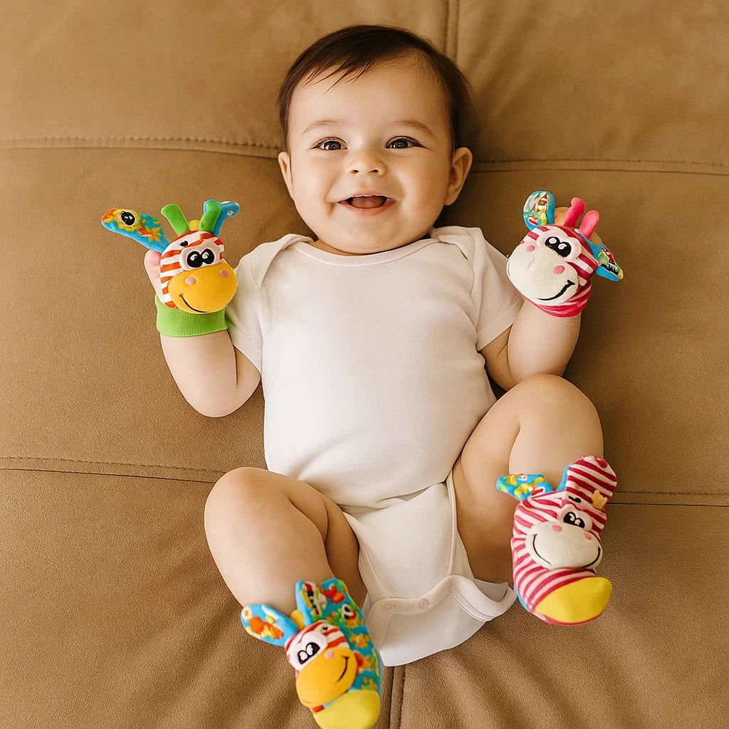 Sensory Rattle Socks and Wristband Set