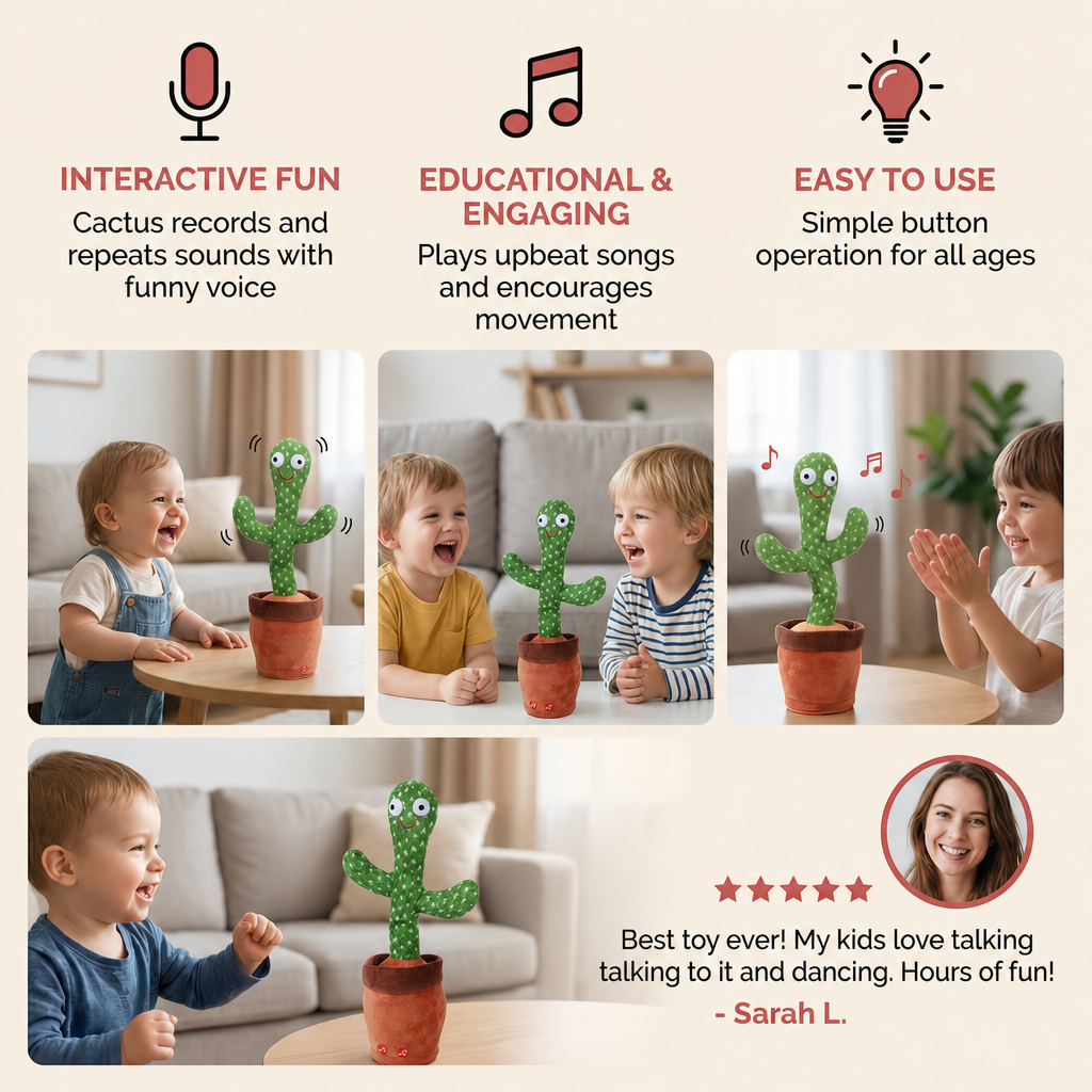 Talking Dancing Cactus Toy